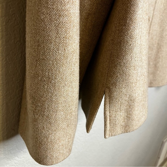 Pendleton Vintage Women's Tan Herringbone Button Down Virgin Wool Jacket Size 18 - Picture 6 of 16